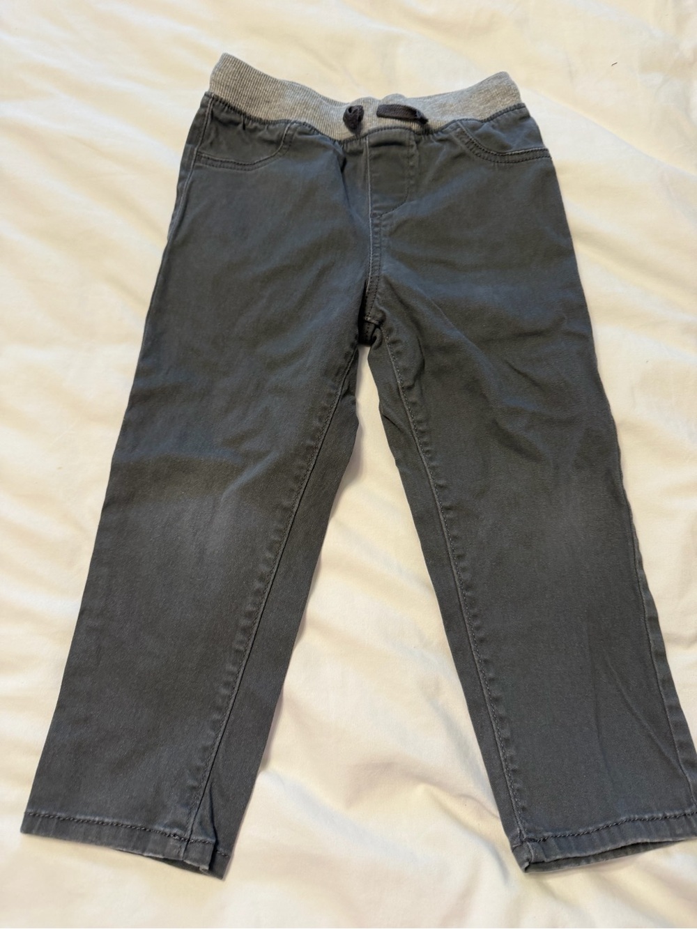 jumping beans Gray Knit-Waist Kids Jeans